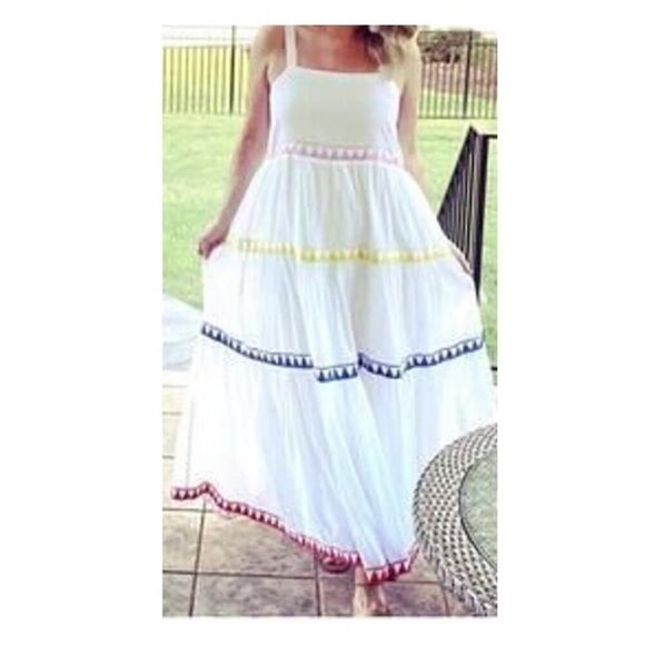 Oliphant Salsa Tiered Maxi Dress Sz. S - Picture 1 of 7